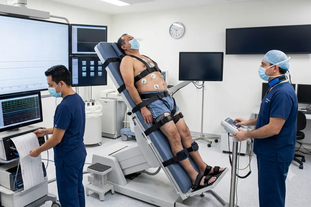 Prueba de mesa inclinada en CDMX y Naucalpan: estudio para síncope y mareos de origen autonómico